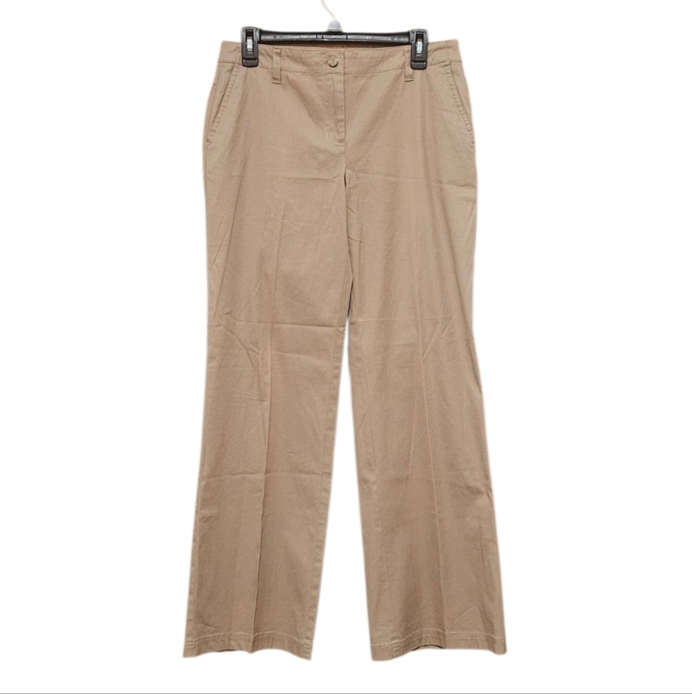 TALBOTS Women's Chino Trousers/ Casual/ Classic Cut/ Light Brown /Cotton/ Size 4